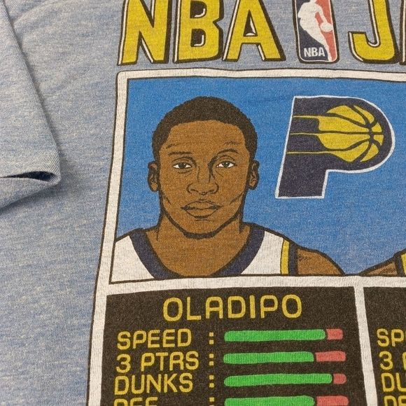 Indiana Pacers NBA Jam Homage old school t-shirt Lge blue fan tee Turner Oladipo - Picture 7 of 14